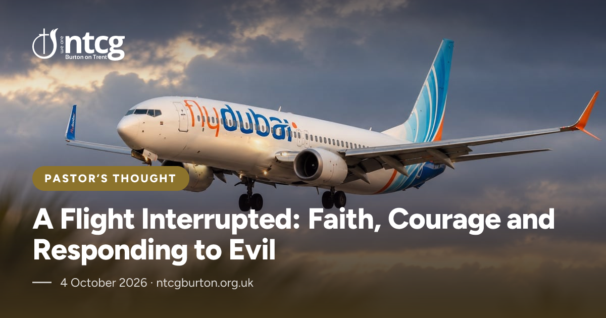 Link preview card for A Flight Interrupted: Faith, Courage and Responding to Evil