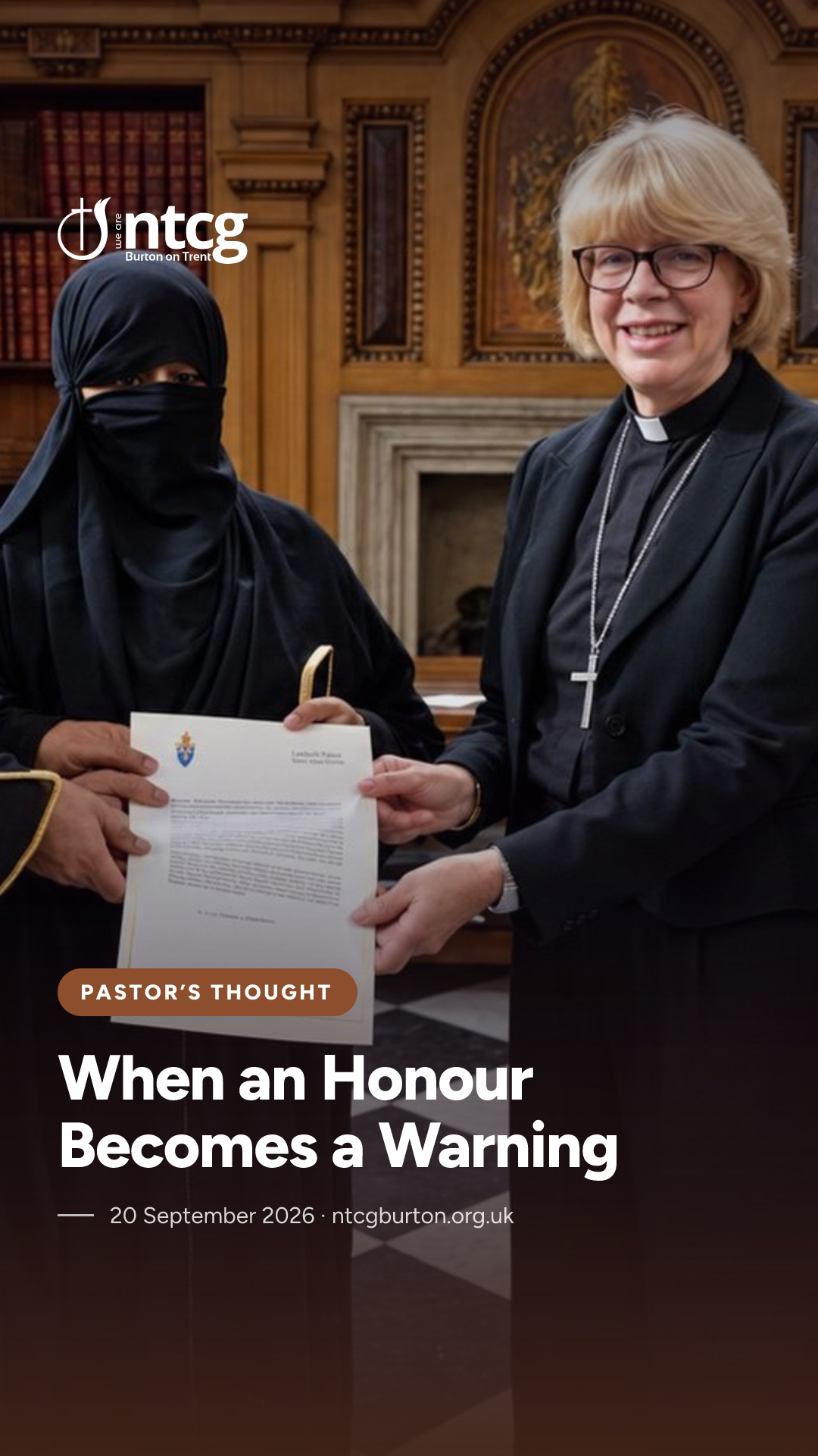 Story / Reel card for When an Honour Becomes a Warning